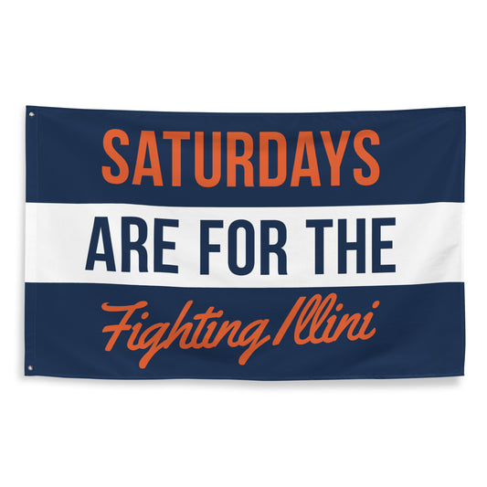 Saturdays Are For The Fighting Illini - Flag